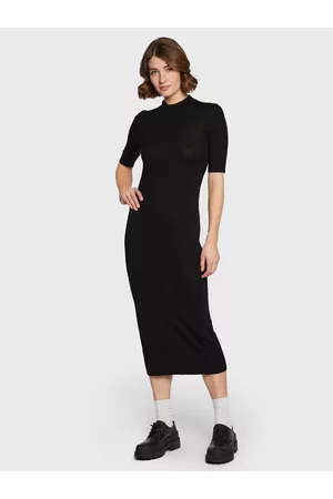 Calvin Klein Kobieta Sukienki Dzianinowe - Sukienka dzianinowa Extra Fine K20K205035 Slim Fit