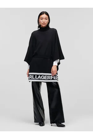 Karl Lagerfeld Ponczo Logo 226W2010 Relaxed Fit