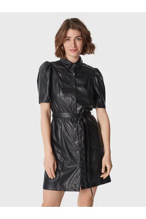 DKNY Sukienka z imitacji skóry DD1G4074 Regular Fit
