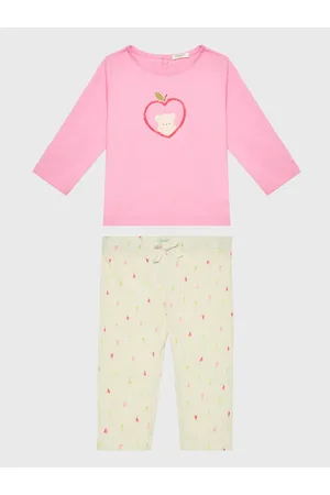 Benetton Komplet bluzka i legginsy 3QMFA102G Regular Fit