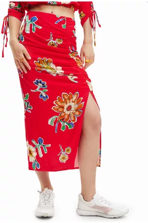 Desigual Kobieta Spódnice ołówkowe - Spódnica ołówkowa Crimea 23SWFW22 Slim Fit