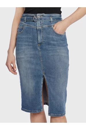 Pinko Kobieta Spódnice jeansowe - Spódnica jeansowa Ringhio 100223 A0FS Regular Fit