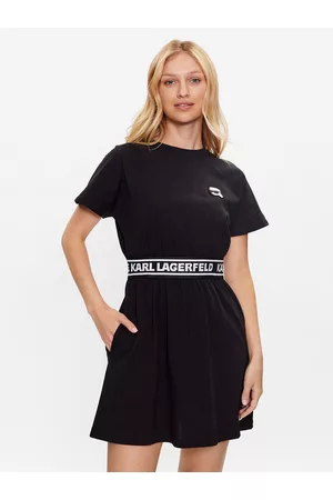 Karl Lagerfeld Kobieta Sukienki Dzienne - Sukienka codzienna Ikonik Logo 230W1370 Regular Fit