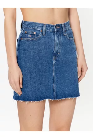 Tommy Hilfiger Kobieta Spódnice mini - Spódnica jeansowa DW0DW15626 Regular Fit