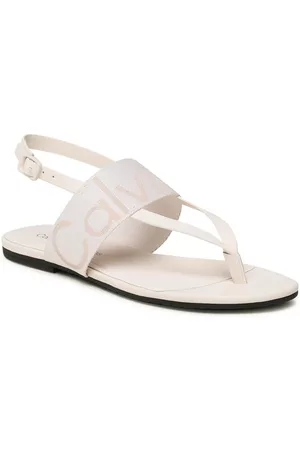 Calvin Klein Kobieta Sandały - Sandały Flat Sandal Toepost Webbing YW0YW00956
