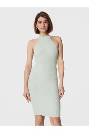 Guess Kobieta Sukienki Dzianinowe - Sukienka dzianinowa Janice W3RK28 Z2YJ2 Slim Fit