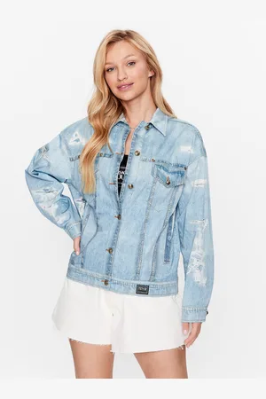 VERSACE Kurtka jeansowa 74HAS44P Regular Fit