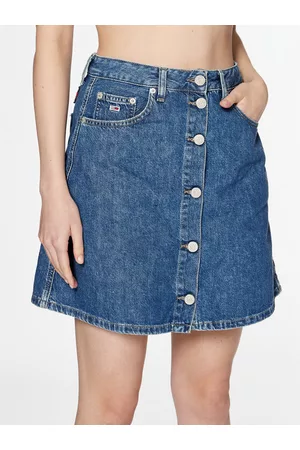 Tommy Hilfiger Kobieta Spódnice mini - Spódnica jeansowa DW0DW15630 A-Line Fit