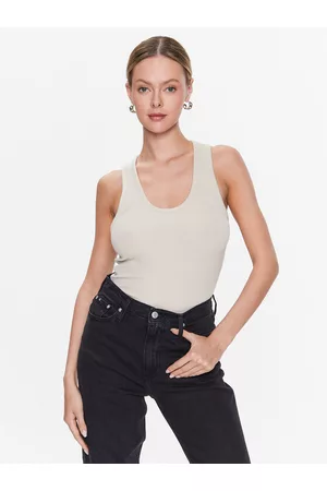 Calvin Klein Kobieta T-shirty z Krótkimi Rękawami - Top Modal Rib Tank K20K205546 Slim Fit