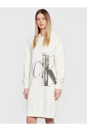 Calvin Klein Kobieta Sukienki Dzianinowe - Sukienka dzianinowa J20J220362 Relaxed Fit