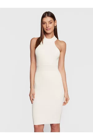Guess Kobieta Sukienki Dzianinowe - Sukienka dzianinowa Janice W3RK28 Z2YJ2 Slim Fit
