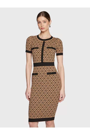 Elisabetta Franchi Kobieta Sukienki Dzianinowe - Sukienka dzianinowa AM-39Q-31E2-V540 Slim Fit