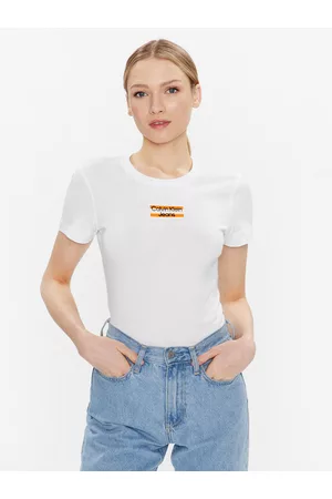 Calvin Klein Kobieta T-shirty z Krótkimi Rękawami - T-Shirt J20J220720 Regular Fit