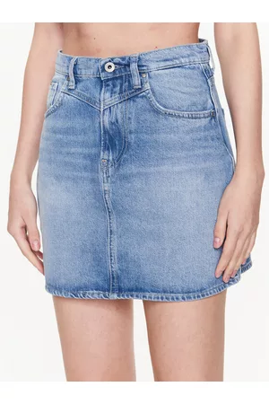 Pepe Jeans Kobieta Spódnice jeansowe - Spódnica jeansowa Rachel Skirt PL900979PE9 Regular Fit