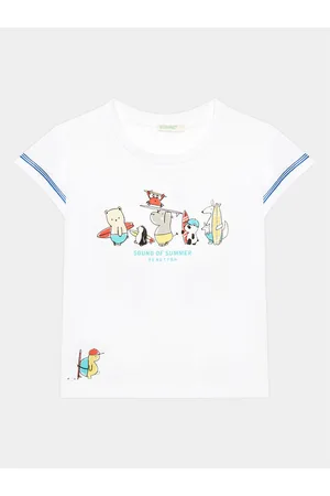 Benetton T-Shirt 3I1XA102Z Regular Fit