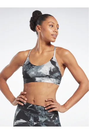 Reebok Biustonosz sportowy Lux Strappy Allover Print HS7793