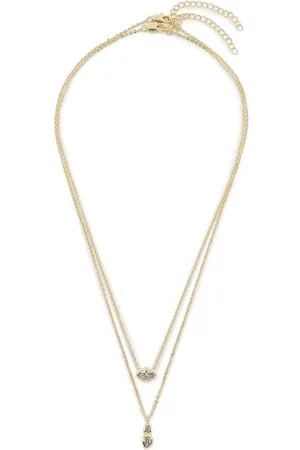 Luv AJ Zestaw 2 naszyjników Stellar Bezel Charm Necklace Set HOL22-N-SBCN-G