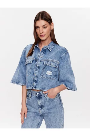 Calvin Klein Kobieta Jeansowe - Koszula jeansowa J20J220652 Oversize