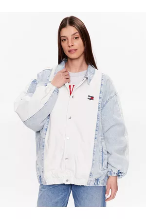 Tommy Hilfiger Kobieta Kurtki jeansowe - Kurtka jeansowa College DW0DW15617 Oversize