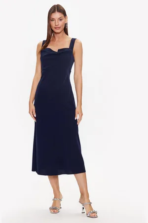 DKNY Sukienka koktajlowa Cowl Neck Sleeveless DD3C3620 Regular Fit