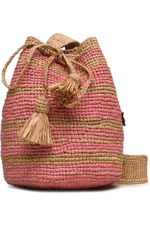 MANEBI Kobieta Torby plażowe - Torebka Natural Raffia Beach Bucket V 5.8 AE