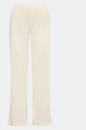 Gina Tricot Spodnie materiałowe Wide slit trousers 19421 Regular Fit