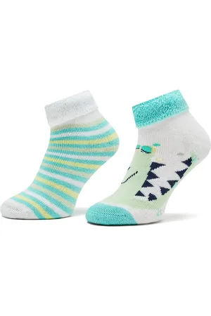 Benetton Zestaw 2 par wysokich skarpet dziecięcych 6AO3F2142 907