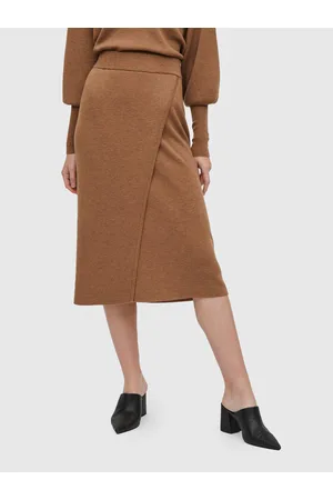 VILA Spódnica midi Marla 14076042 Regular Fit