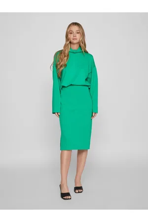 VILA Spódnica midi 14088386 Relaxed Fit