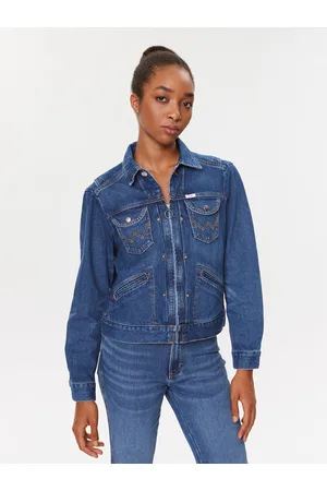 Wrangler Kurtka jeansowa Jen 112346210 Regular Fit