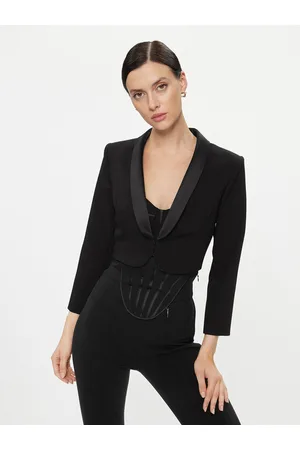 Elisabetta Franchi Marynarka GI-091-37E2-V6000 Slim Fit