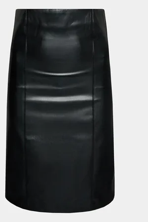 Gina Tricot Sukienka z imitacji skóry 21690 Slim Fit