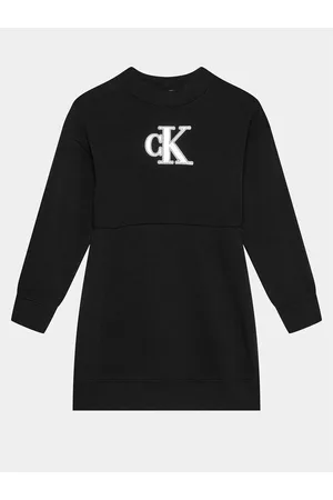 Calvin Klein Sukienka dzianinowa Metallic Monogram IG0IG02315 Regular Fit