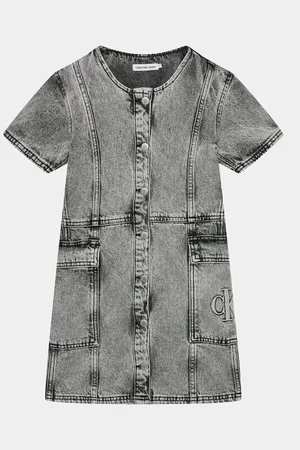 Calvin Klein Sukienka jeansowa IG0IG02284 Regular Fit