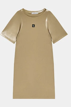 Calvin Klein Sukienka codzienna Metallic IG0IG02323 Regular Fit