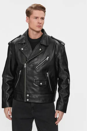 Calvin Klein Kurtka skórzana J30J323398 Oversize