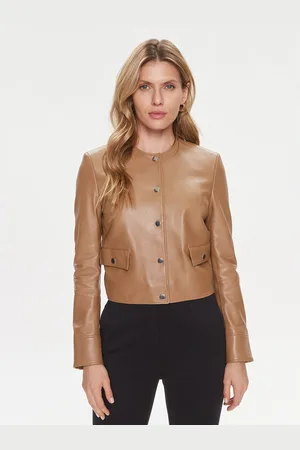 HUGO BOSS Kurtka skórzana Samarie 50505500 Slim Fit
