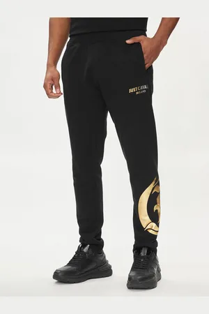 Roberto Cavalli Spodnie dresowe 76OAAG24 Regular Fit