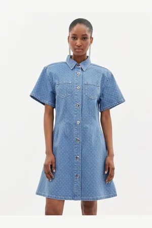 Custommade Sukienka jeansowa Jamilah Dots 999449457 Regular Fit