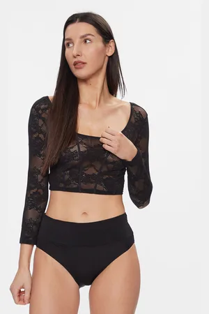Triumph Bluzka Smart Deco Crop Top 10215947 Slim Fit