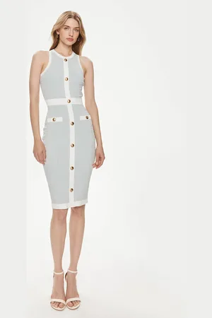 Elisabetta Franchi Sukienka dzianinowa AM-80B-42E2-V400 Slim Fit