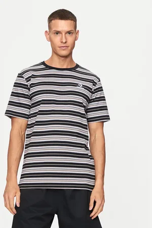Converse T-Shirt M Loose Fit Striped Tee 10027159-A01 Loose Fit
