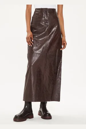 Gestuz Spódnica skórzana 10908393 Relaxed Fit