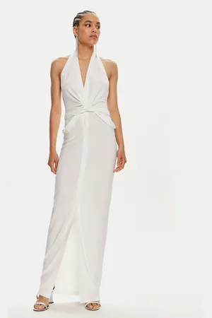 Norma Kamali Sukienka wieczorowa ST1243HPD51944 Slim Fit