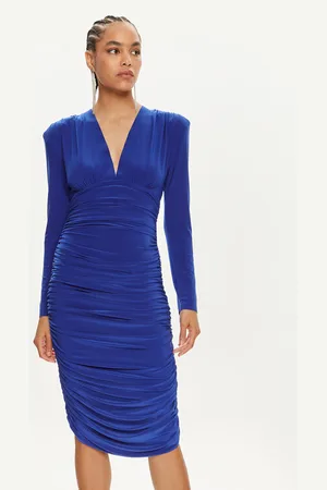 Norma Kamali Sukienka koktajlowa KK1243PLD21805 Slim Fit