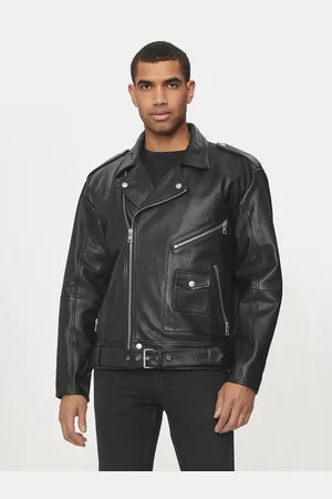 Calvin Klein Kurtka skórzana J30J325600 Regular Fit