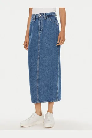 Calvin Klein Spódnica jeansowa J20J223680 Regular Fit