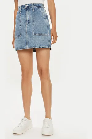 Calvin Klein Spódnica jeansowa J20J223681 Regular Fit