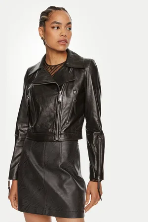 Elisabetta Franchi Kurtka skórzana GD-44Z-46E2 Regular Fit