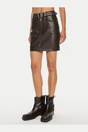 Pinko Spódnica skórzana Grenada 103894 A21L Regular Fit